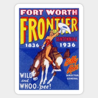 1936 Fort Worth Texas Centennial Sticker